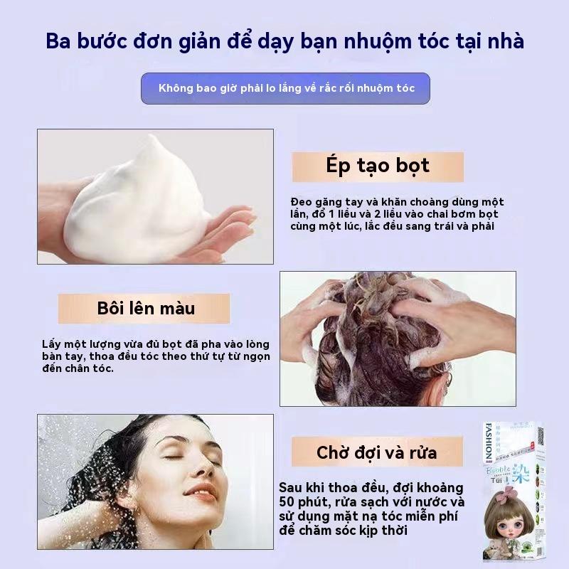 Product Introduction of Foam hair dye,milk tea  green and black, natural plant-based, non-irritating, at-home dyeing, trending colors, white, hair coloring Haircare 2