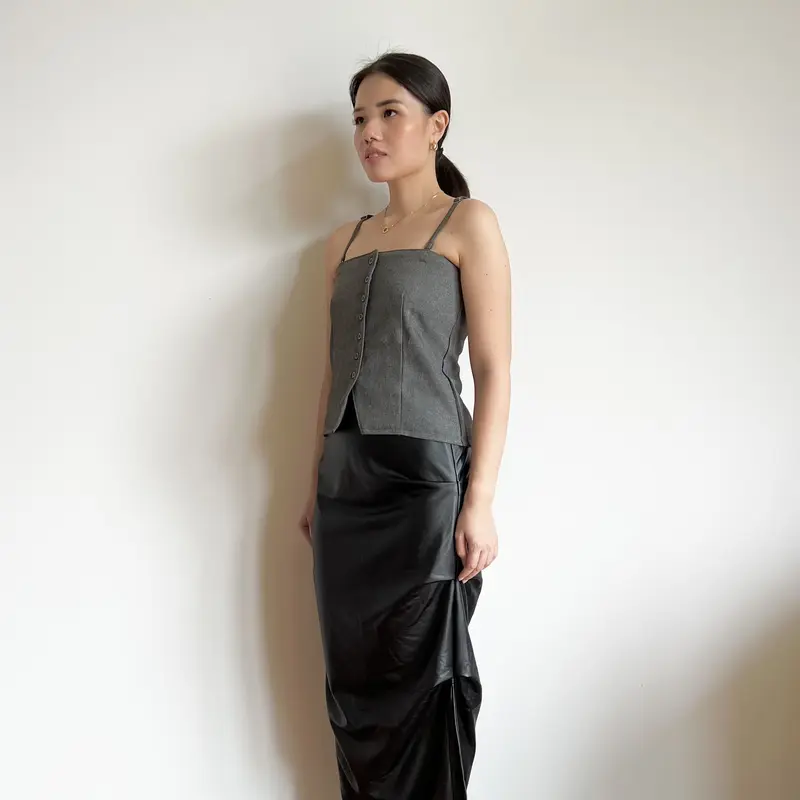 VERVE - LEA TUBE TOP MULTIWAYS kemben tank top atasan wanita abu 3