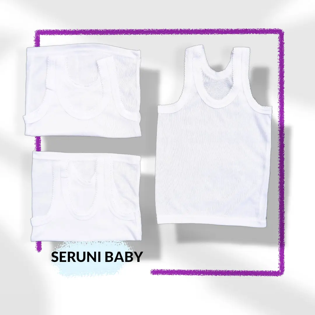 ISI 6PC GROSIR SINGLET KEN BAYI KAOS DALAM BAYI SIZE LENGKAP