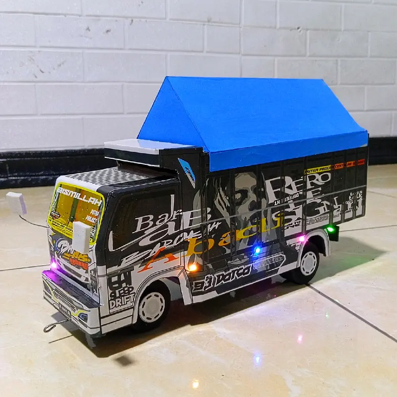 MAINAN MINIATUR TRUK OLENG BISA TAMBAH NAMA DAN FOTO MINIATUR TRUK OLENG FULL VARISI LAMPU DAN TERPAL MAINAN TERLARIS 8