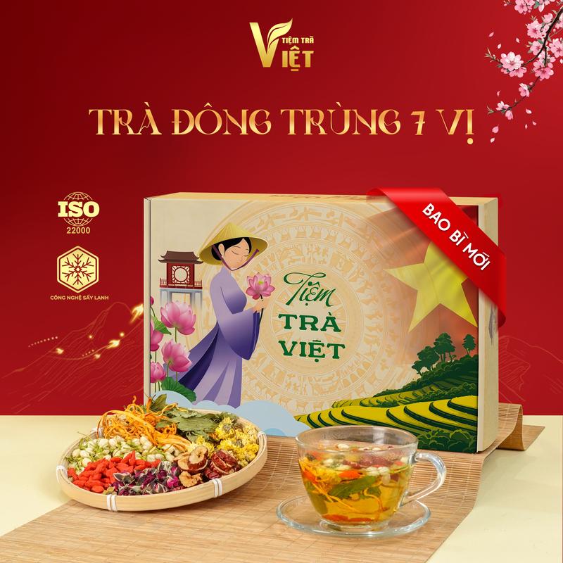Trà Đông Trùng 7 Vị - Giải độc mát gan tốt cho sinh lý - Tiệm Trà Việt - 40 gói