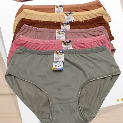 Pakaian Dalam Wanita Dewasa dan Remaja - Promo Celana Dalam 6 dan 12 Pcs - Hitam, Katun Boxer Motif Pendek 3