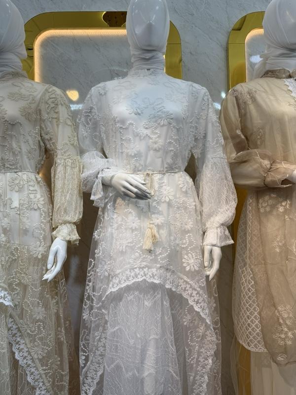 FLASH SALE GAMIS SERIES LEBARAN VIRAL IVORY BUTTER INNER OUTER TERLARIS 2026 Muslim Dress Mewah