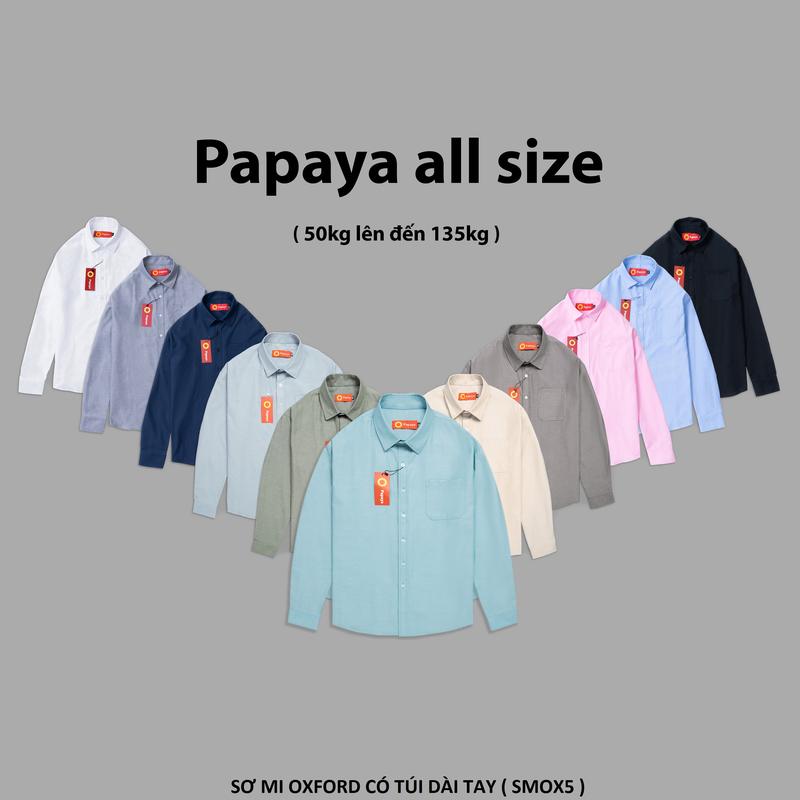 Bigsize Áo sơ mi dài tay office chất oxford có túi ngực cao cấp. SMOX5