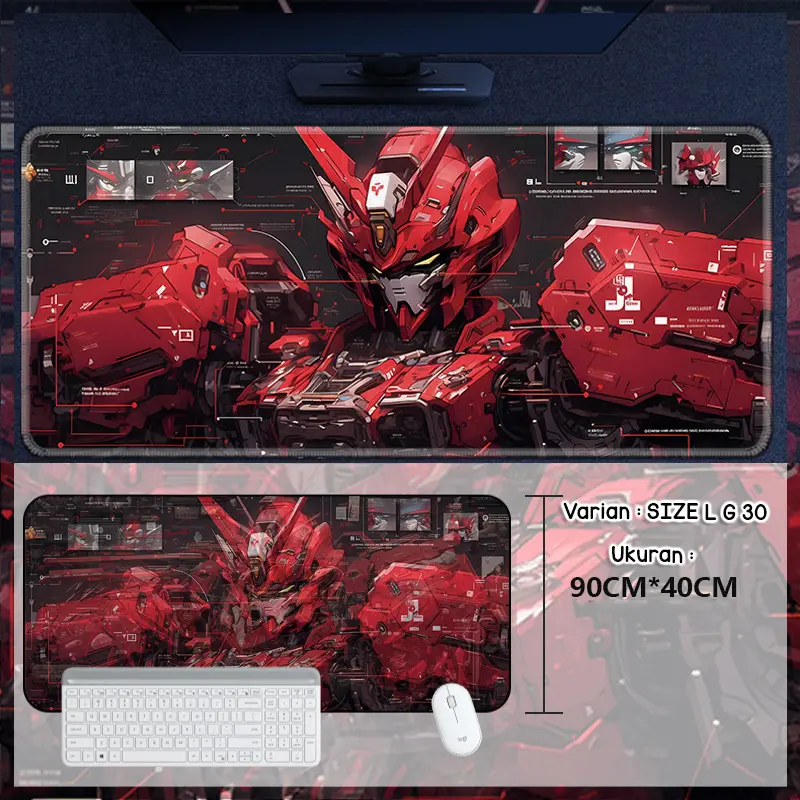 BIG SIZE L 90CMX40CM PREMIUM DESKMAT MOUSE PAD PANJANG ROBOT GUNDAM LARGE KEYBOARD MOUSEPAD GAMING ANTI SLIP GUNPLA GUNDAM SEED 7