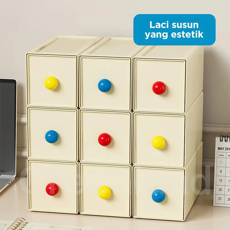 Greenland Laci Mini Meja Stationary Kosmetik Kotak Perhiasan Laci Minimalis Organiser Meja Laci Mini Susun Rak laci HSB843 1