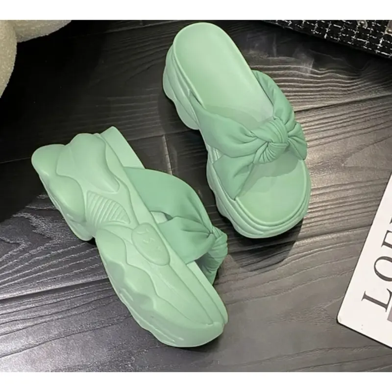 BFS - Sandal Wedges Wanita Hak Tebal Kombi Variasi CK 551 3