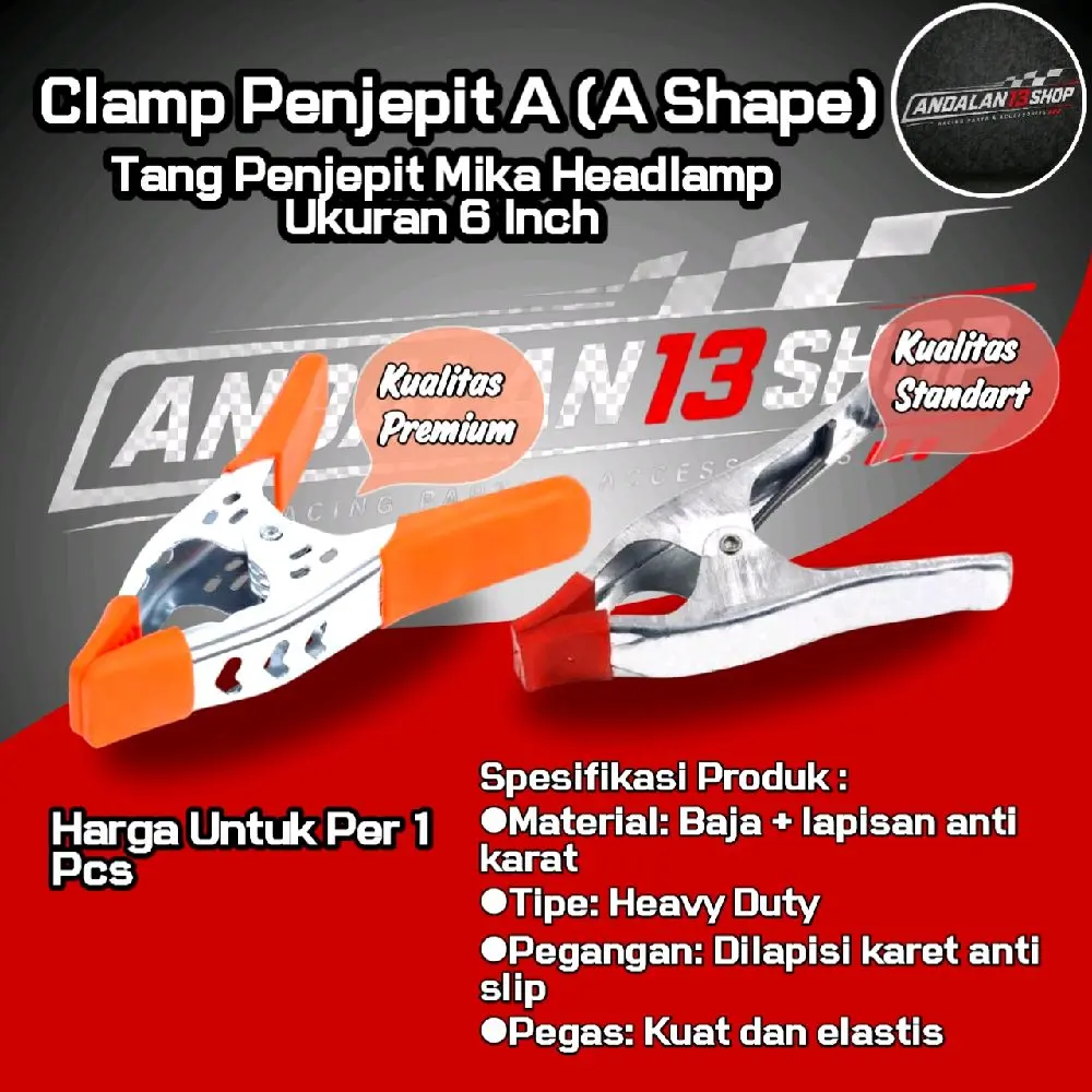 Penjepit Mika Headlamp 6 Inch dengan Karet untuk Mobil & Motor - Alat Pemasangan Mudah dan Aman untuk Kendaraan Anda