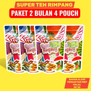 [Paket 2 Bulan 4 Pouch] Super Teh Rimpang ala dr Zaidul Akbar - Minuman Teh Rimpang Rempah Wedang ala JSR | Teh Sereh Kunyit Jahe Merah Lengkuas Kayu Manis | 30x - 60x Minum | Halal & Original Alami