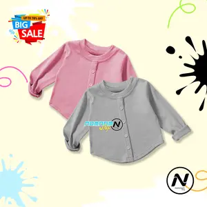 KELY - Atas Blouse Baju Anak Cewek Lengan panjang Variasi kancing bahan ribknit Best seller kids Korea Fashion