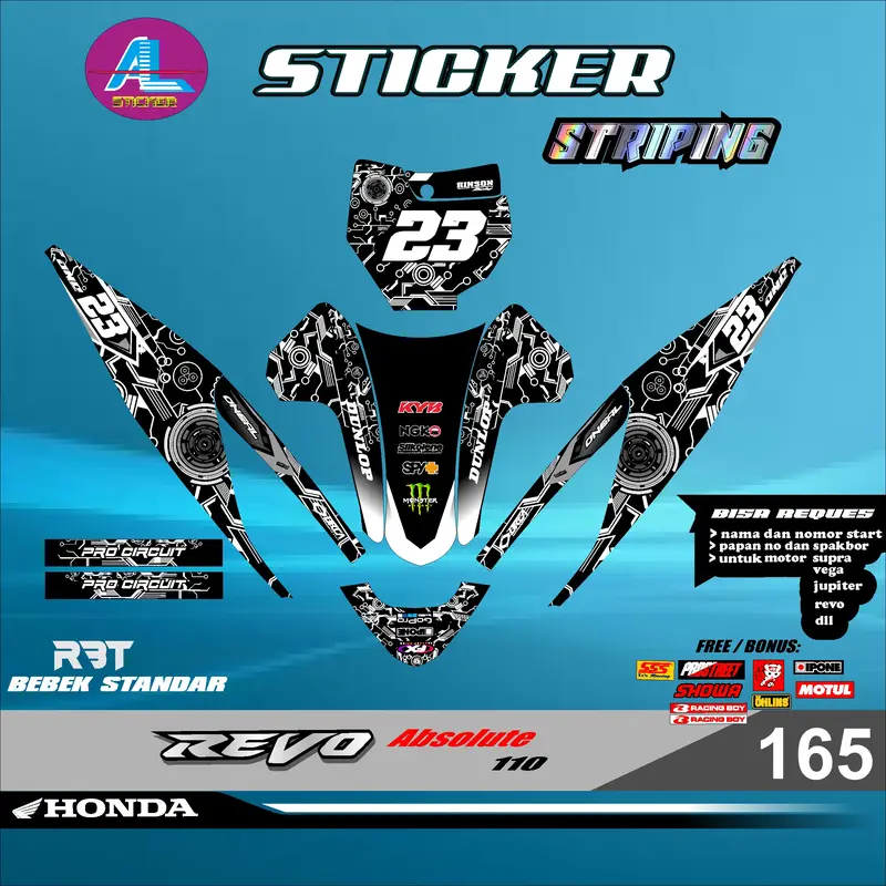 COD Sticker STRIPING RBT REVO ABSOLUTE SEMI FULL BODY RBT VEGA BEBEK MODIF SUPERMOTO YZ CRF KLX RBT new terbaru MOTOR TRABAS AL vol 165 6