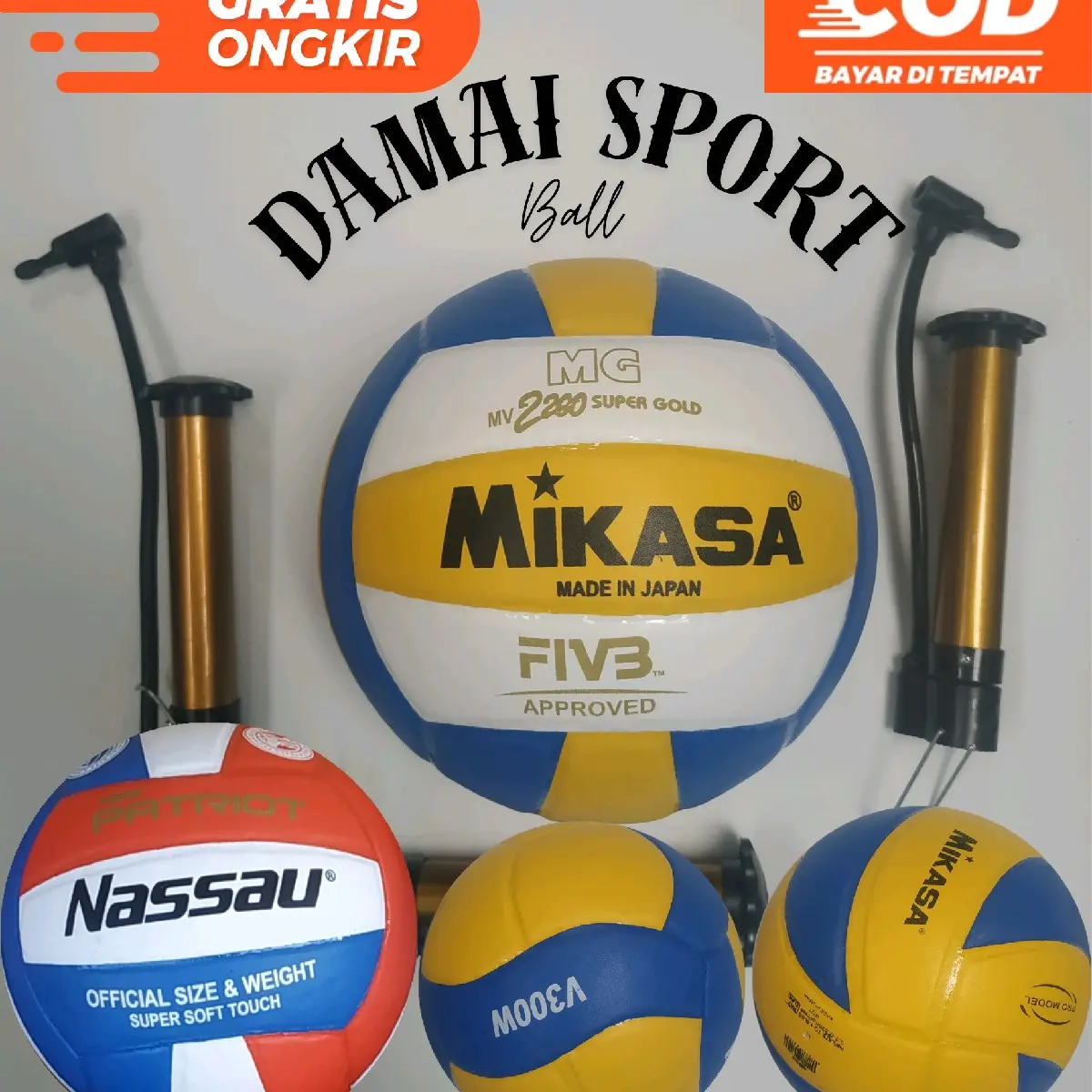 Bola voly mg supergold  Volley mv300w  Outdoor berkualitas Ball Voli Olahraga Volly dalam & luar ruangan supergold press mesin