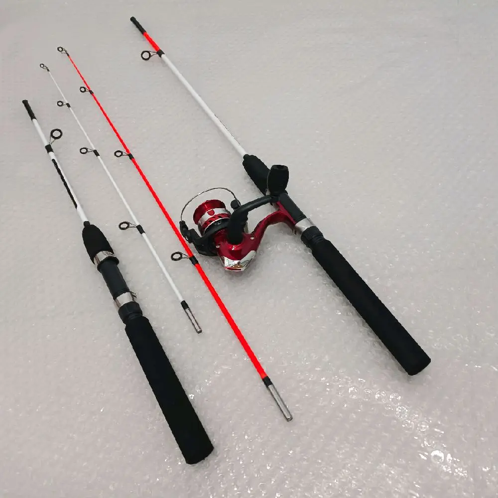 satu set joran kolam murah fiber solid padat Samax dan reel metal