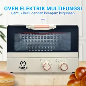 [EXSKLUSIF OVEN] Finito Oven Pemanggang Listrik Penghangat Makanan kapasitas 13 Liter oven listrik low watt 13 L-700 Watt Pemanas Peralatan Stainless