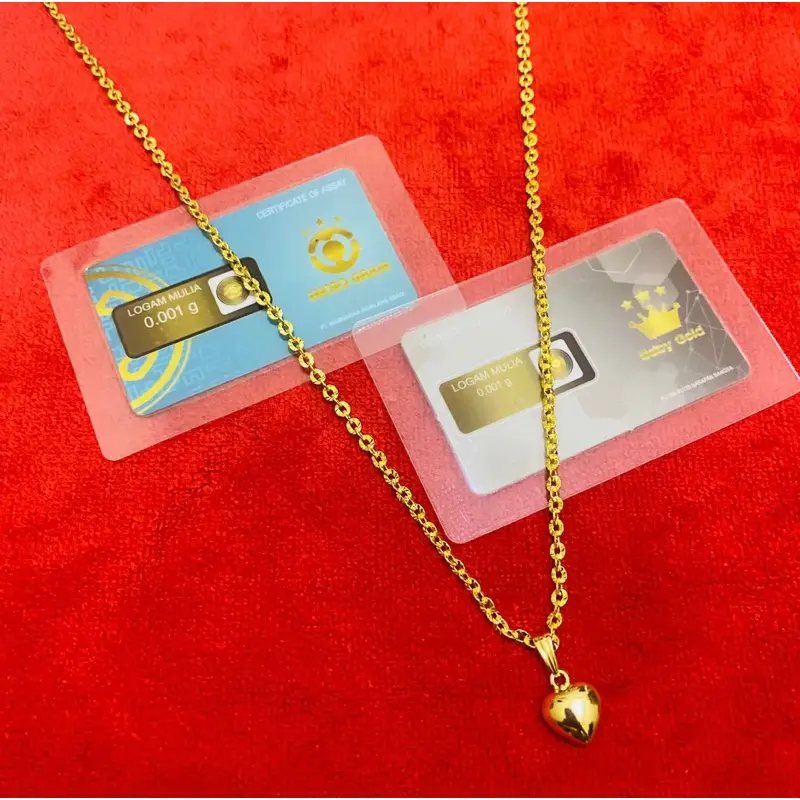 kalung nuri liontin love polos mas muda bonus logam mulia 0