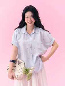 STARLIGHT SHIRT - Áo sơ mi đính đá form rộng tay phồng cho Nữ SHEMODA trẻ trung