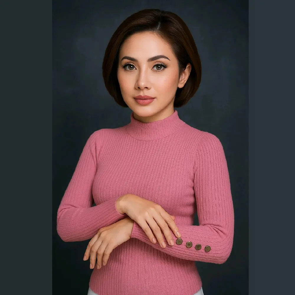 ASCBDG Baju Rajut Premium Lengan Panjang Kancing Wanita Lembut Fit Knitwear  Atasan