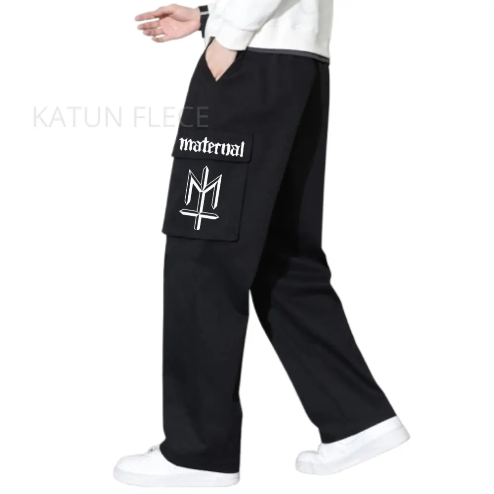 Celana Cargo Pants Pria Maternal Hitam Oversize Jumbo Original Korean Style - Katun, Kerja