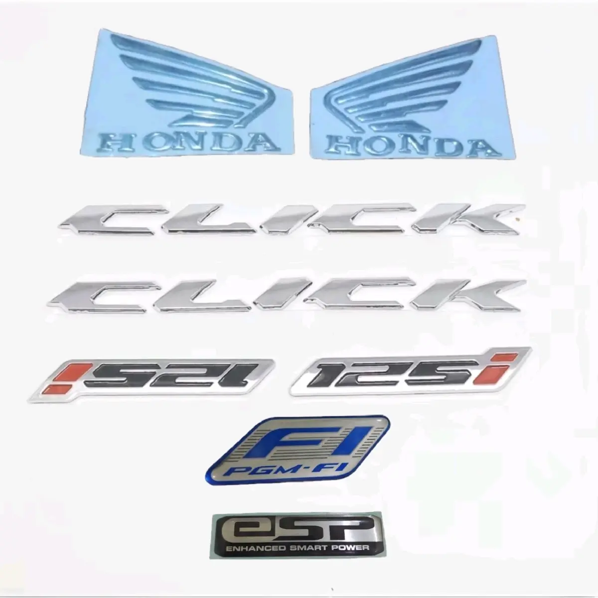 Emblem Timbul Honda Click/Vario 125i - Vario 2 Buah, 125i 2 Buah, Esp+ 1 Buah, Real Pick - Motorcycle Aksesoris