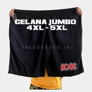 BIG SIZE Celana pendek jumbo olahraga sport hitam uniseks ada saku top seller