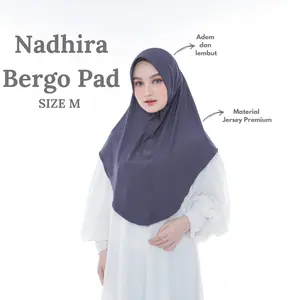 ELGIFA - Hijab Instant Bergo PAD Daily Size M Bahan Jersey Premium Polos