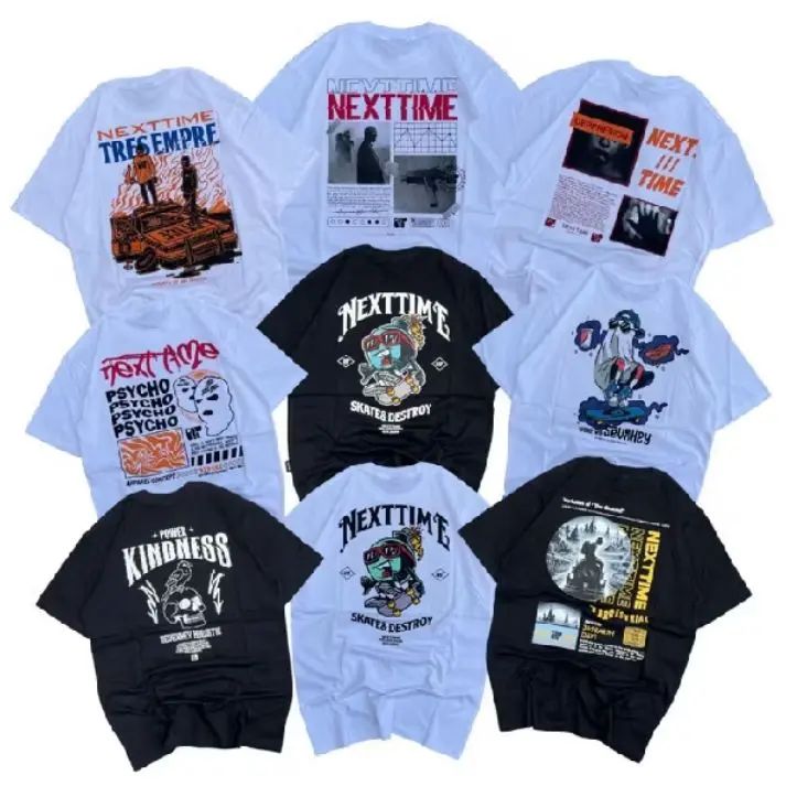 TERLARIS!! Kaos Pria 100rb Dapat 7 Pcs Trendyy / Kaos Distro Dewasa Terbaru Baju Motif Keren Surfing Katun Cowok Wanita Nyaman Kombinasi