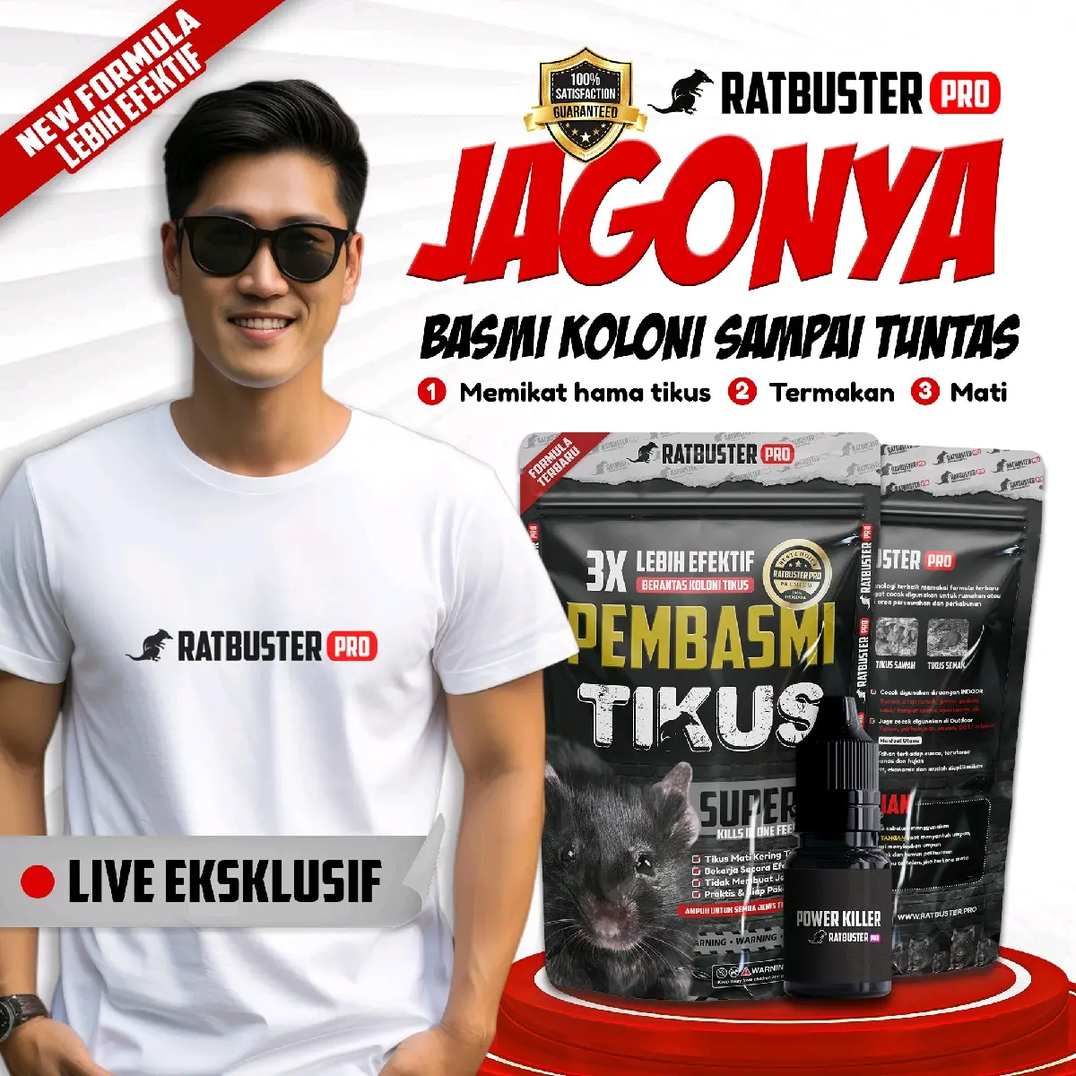 [PROMO] - Racun Tikus Super Ampuh Formula Terbaru, Berantas Tuntas Koloni Tikus | Mati Kering Tidak Bau (100% ORIGINAL)