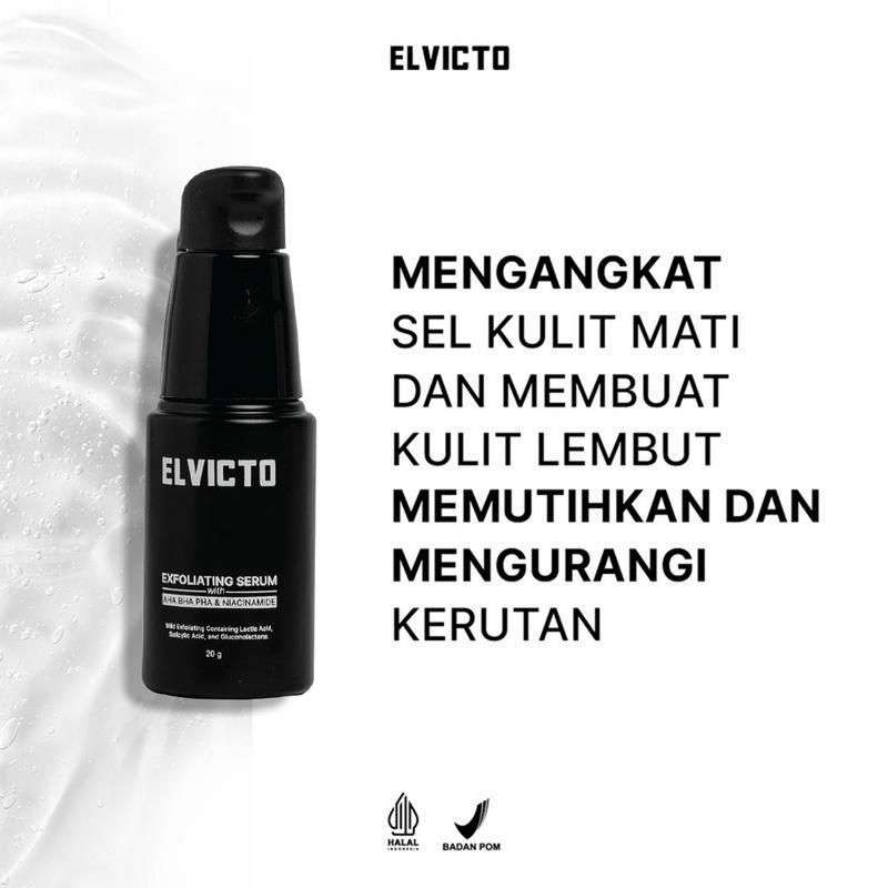 ELVICTO PAKET GENTLE EXFOLIATING | EXFO SERUM, MOISTURIZER | Paket Perawatan Pria untuk Kulit Wajah Kusam, Menghilangkan Bekas Jerawat & Exfoliasi 3