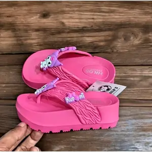 Sandal Jepit Anak Cewek Motif Kuromi Size 24-35 Sendal Japit Wedges Anak Perempuan