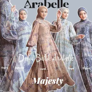 READY THE MAJESTY ARABELLE SCARF ORIGINAL GAMIS CERUTY BABY DOLL FURING RAYON PREMIUM TERBARU WANITA DEWASA PESTA FORMAL ELEGAN