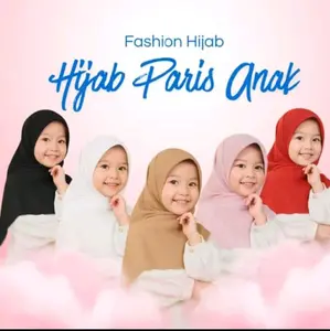 Hijab Paris anak premium segi empat Paris anak  trendly murah