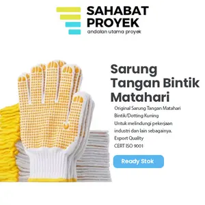 Sarung Tangan Cap Bintik Dot Matahari 1 Lusin Proyek Murah Original Pabrik
