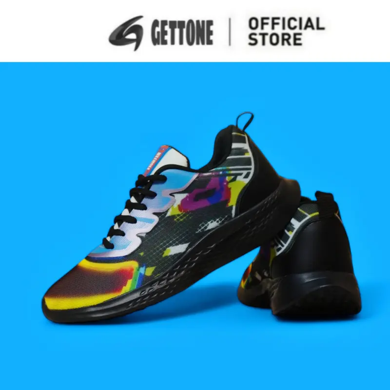 Sepatu Running Sneakers Olahraga Pria Wanita Putih Outdoor Gym Tali/Renda 2