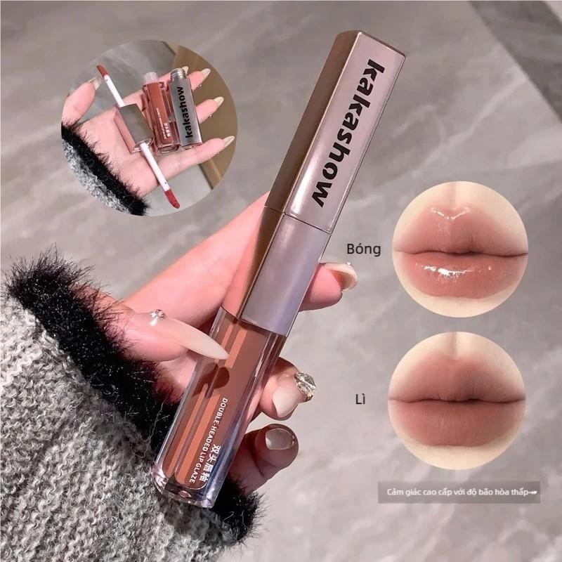 Son Lì KAKASHOW Màu đậm. Son Dưỡng ẩm Hot Trend, Sản Phẩm Chăm Sóc Môi 2in1, Lụa Mịn sáng, Chất Son Lì & Bóng Lấp Lánh, Giữ Màu 8H Không Trôi, Nâng Tông Da Sáng Tự Nhiên Cho GenZ-CY-C382