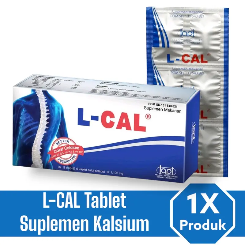 L-CAL Tablet Suplemen Kalsium Dan Tulang 0