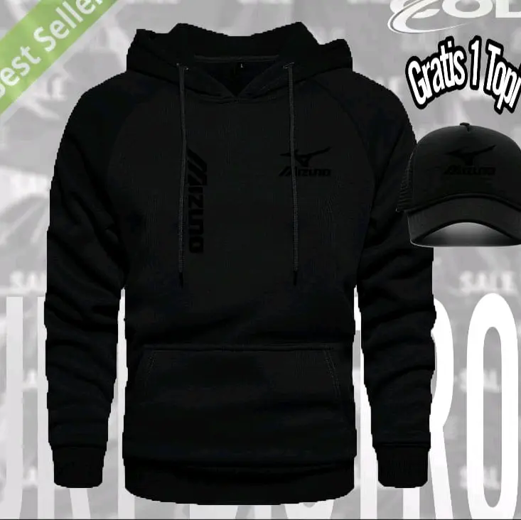 KEFA BONUS TOPI..!! Hoodie Sweater Logo 1205 M1zun0 Kirka Text Hitam bk blok Jaket Hoodie pria dan wanita Terkeren Quality Premium Fleece Nyaman 2