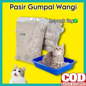 Pasir Gumpal WANGI 1Kg Pasir Granul Pasir Kucing Pasir Anjing Pasir Ocean Pasir Markotop Pasir Gumpal Wangi