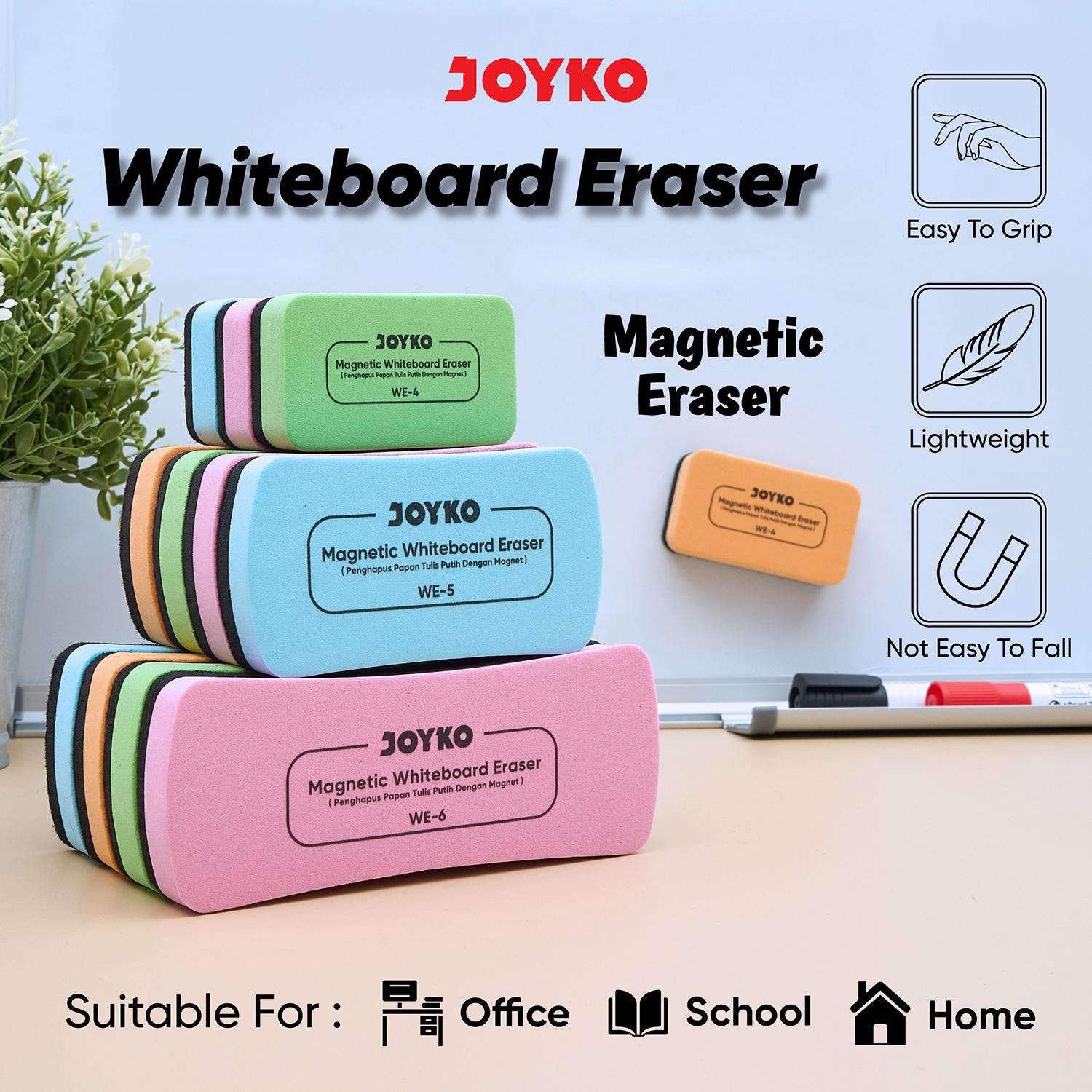 JOYKO Penghapus Papan Tulis Putih Dengan Magnet Magnetic Whiteboard Eraser WE-4~6 JOYKO Penghapus Papan Tulis Putih Dengan Magnet Magnetic Whiteboard Eraser WE-4~6