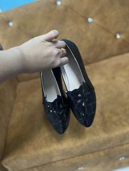 Product Review of Kasut Wanita, Kulit Lembut, Permukaan Lembut, Sulaman Berongga, Bertumit Rendah, Sesuai untuk Perniagaan dan Kerja, Gaya Loafers, Padanan dengan Skirt, Pasangan, Beratur, Pesta dan Bersiar-siar, Ketibaan Baru pada 2024, Bernafas, Kasut Musim Panas from F**s 3
