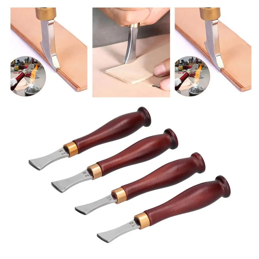 Groove Creaser Leather Edge Alat Penanda Line Garis Cekungan Tanda Presser Punch Press DIY Garis Benang Jahit Handmade Leather Tool