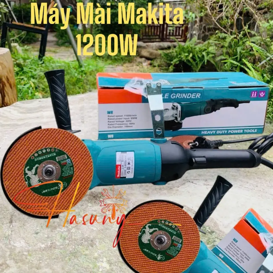 Máy mài MAKIITA 1200W , công tắc cò bóp lõi Đồng miễn ship .Nguyên hộp tặng đu phụ kiện