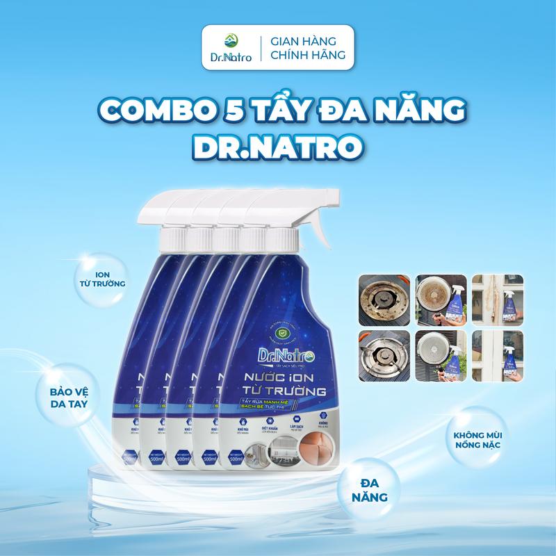 Combo 5 Chai Siêu Tẩy Đa Năng Dr.Natro Làm Sạch Mọi Bề Mặt, Loại Bỏ Mùi Hôi, Khử Khuẩn 500ml