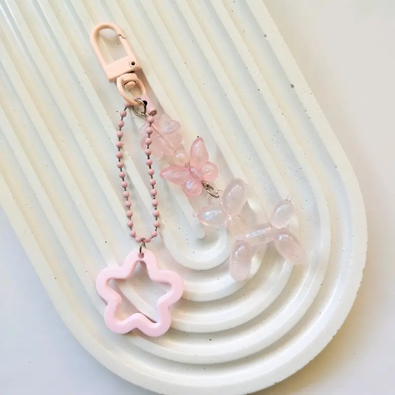(Glow in the Dark) Gantungan Kunci Poodle Dog Keychain Puppy Lucu Ganci 5
