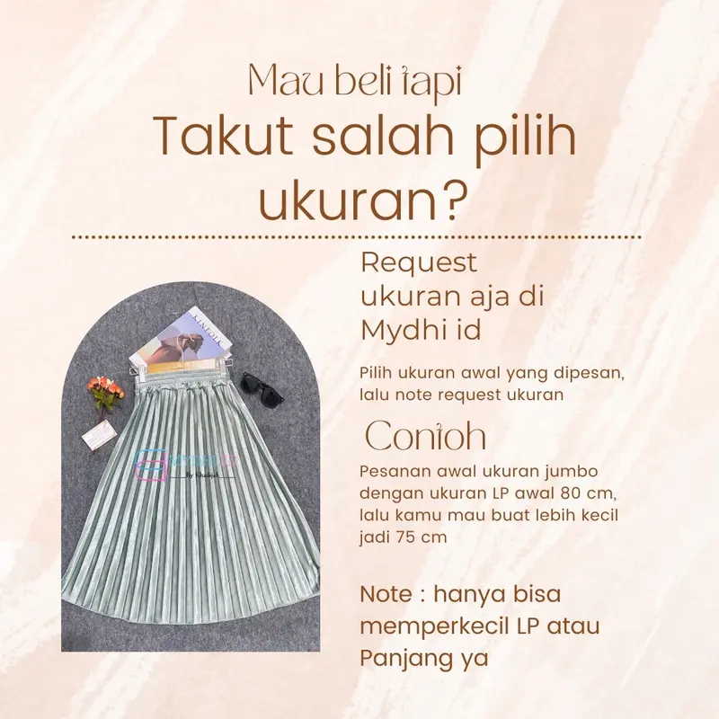 Rok Plisket Bludru Velvet Panjang Premium Jumbo | Rok Style Korea Premium 8