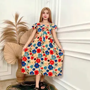 LINIDRESS Gaun Bunga Cantik untuk Wanita Desain Elegan bumil maupun busui