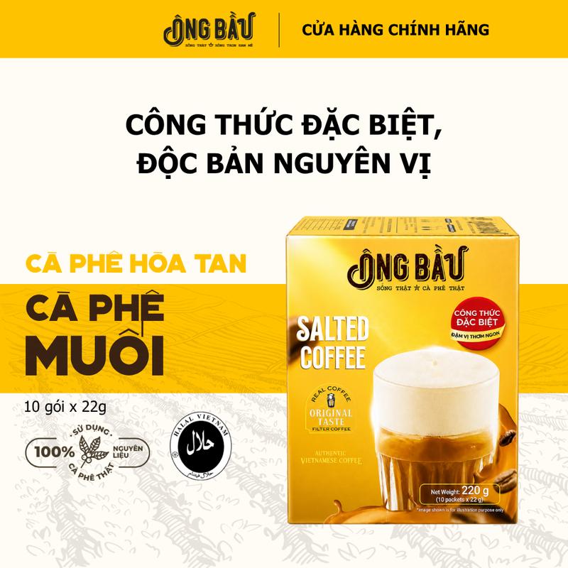 Ông Bầu - Cà Phê Muối Hòa Tan - Hộp 220g