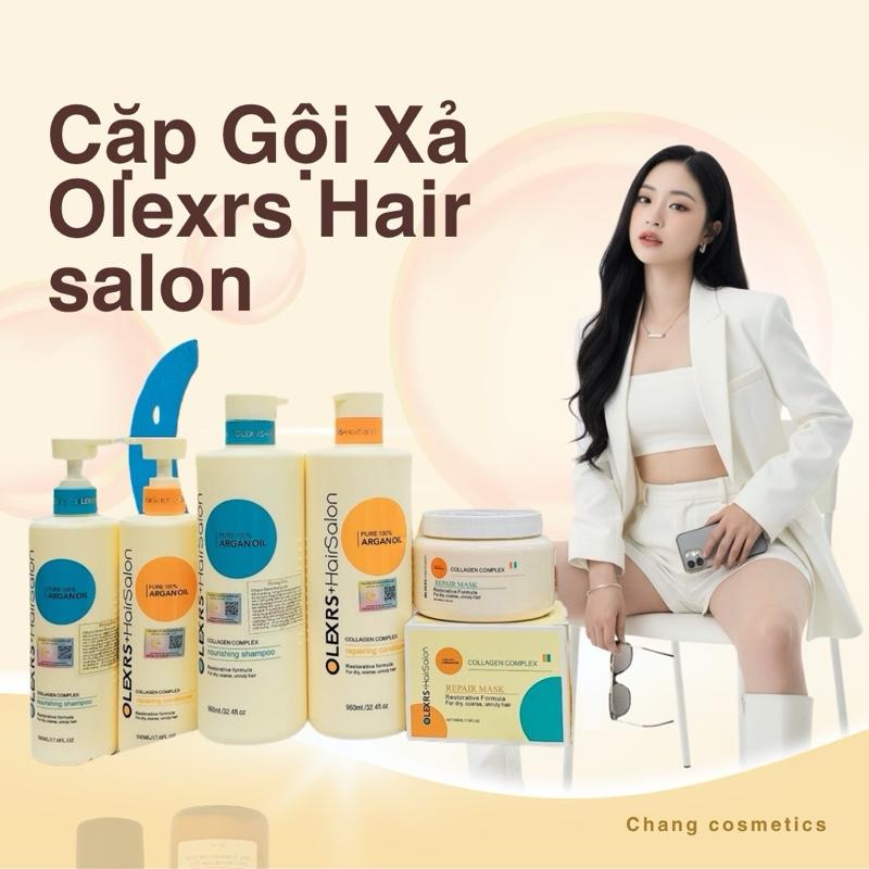 Cặp Gội Xả Olexrs Argan oil Hair Salon mềm mượt phục hồi hư tổn 500ml-960ml