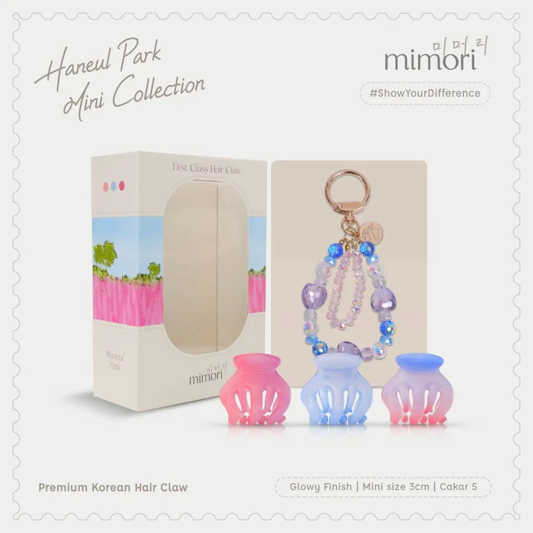 Mimori Korean Hair Claw - Haneul Park Mini (Glowy) isi 3