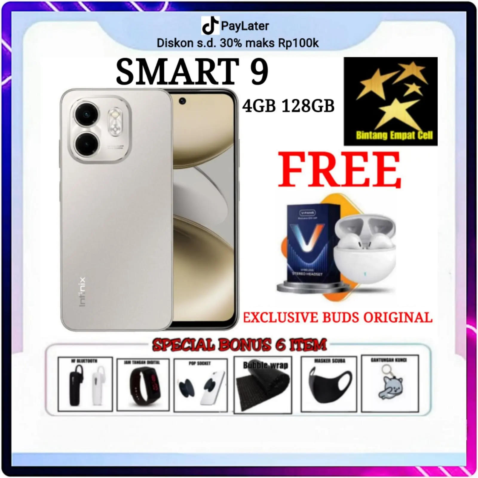 (PROMO LIVE) INFINIX SMART 9 4/128 & SMART 9 HD 4/64 GARANSI RESMI