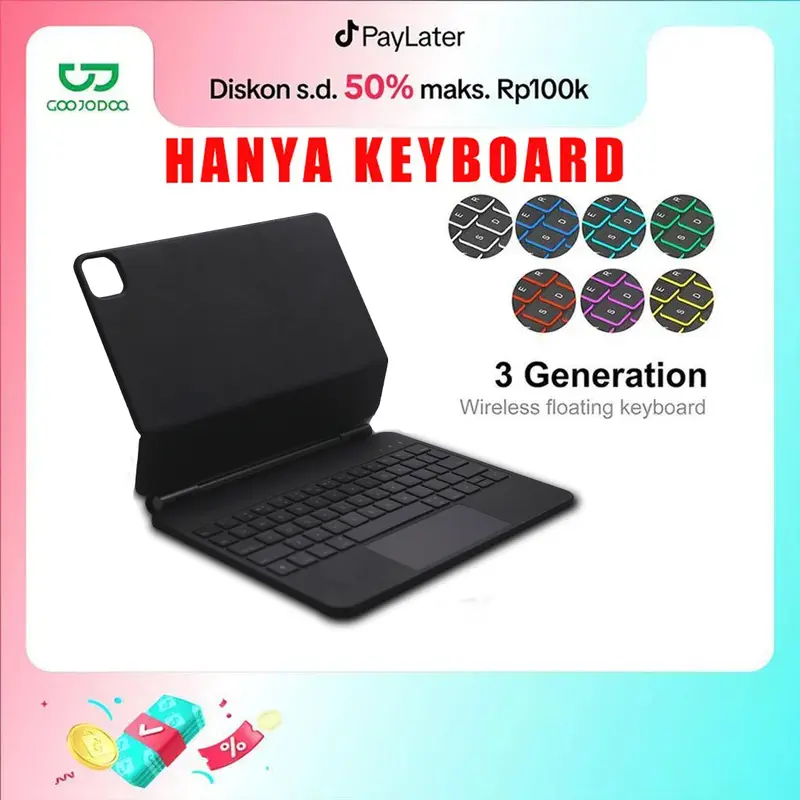 GOOJODOQ/HANYA KEYBOARD] 2025 New Magic Keyboard Case For iPad